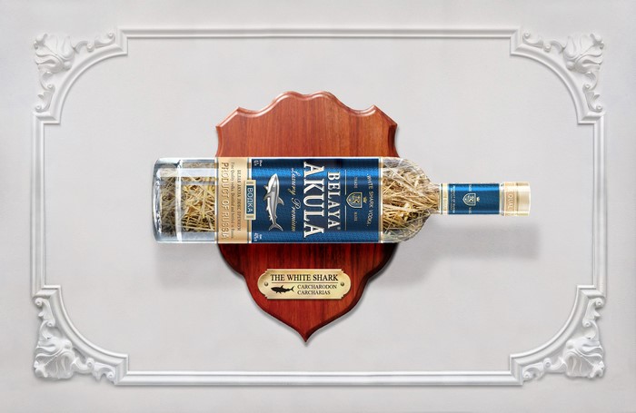 Belaya Akula White Shark Vodka Bottle