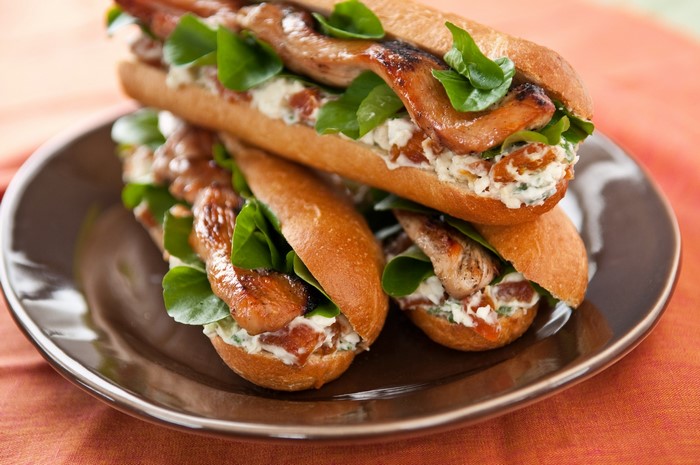 Two chicken sandwiches on a plate