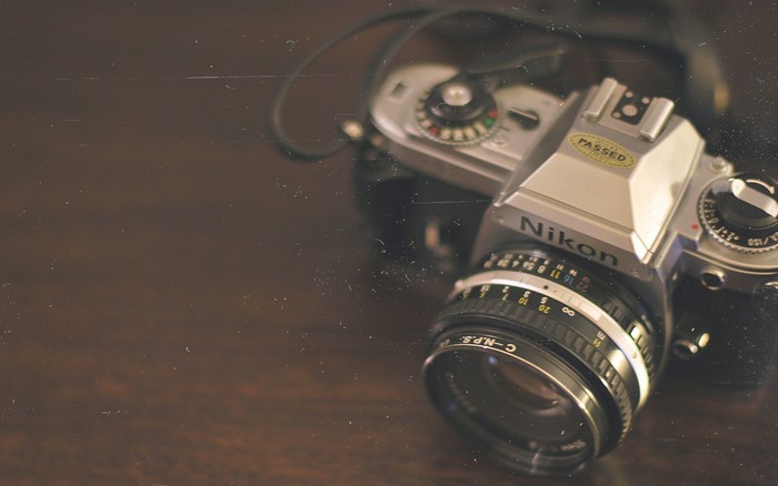 Nikon camera with lens
