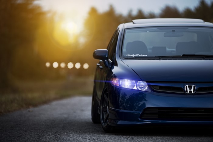 Blue Honda Civic Sedan