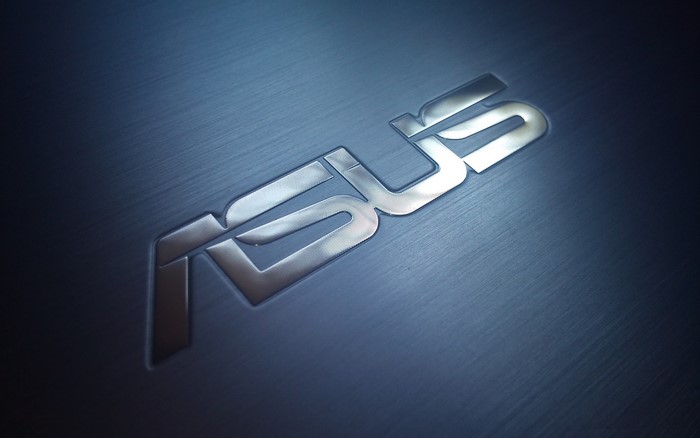 ASUS logo emblem on a textured surface