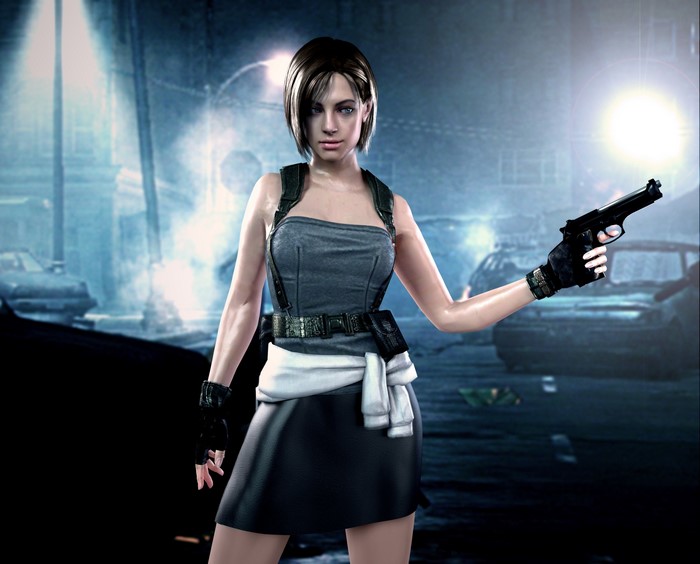 Jill Valentine from Resident Evil holding a pistol