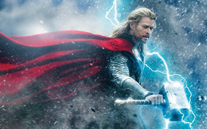Thor from Thor: The Dark World with Mjolnir