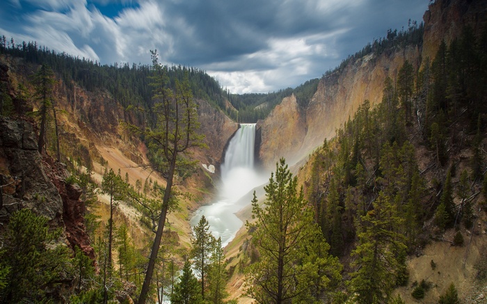 Lower Falls of the Yellowstone River in Yellowstone National Park