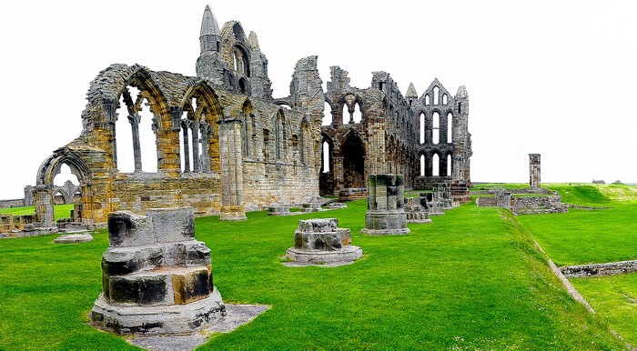 Whitby Abbey Ruins in North Yorkshire, England