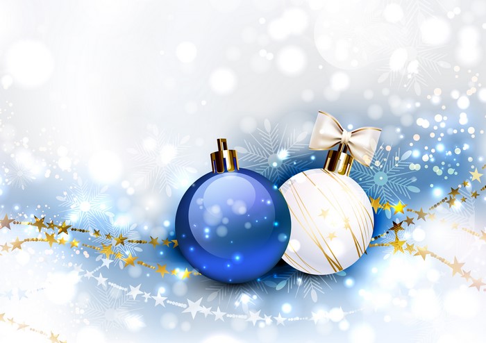 Christmas Ornaments with Star Garland