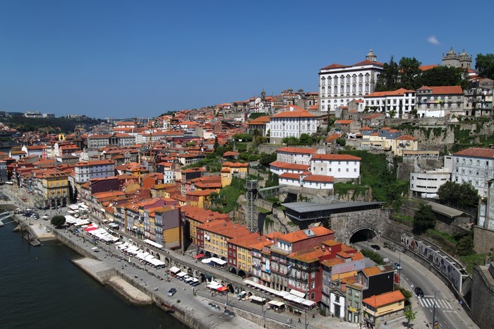 Porto, Portugal cityscape from above