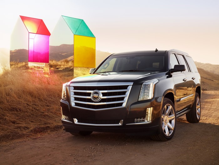 Black 2015 Cadillac Escalade front view