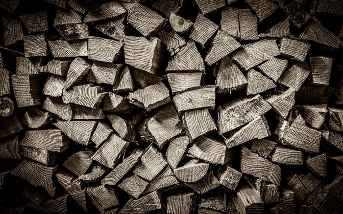 Pile of chopped firewood texture