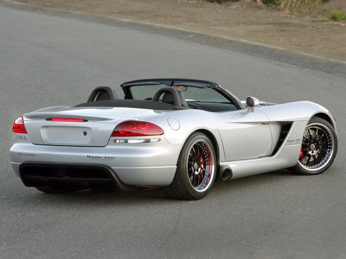 Silver Hennessey Venom 1000 Twin Turbo Convertible