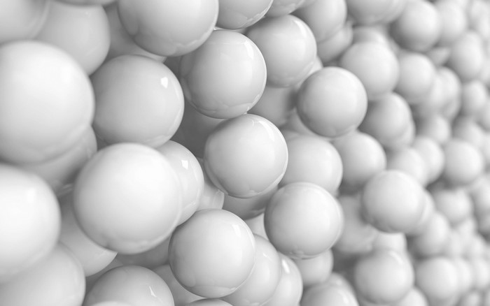 Many white balls
