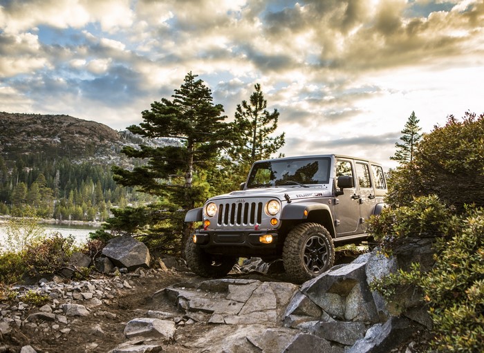 2013 Jeep Wrangler Unlimited Rubicon on rocky terrain