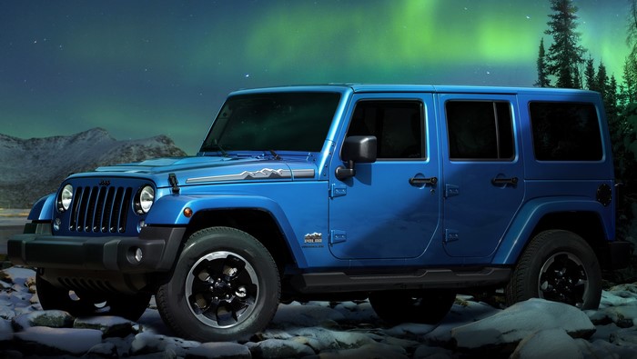 Blue Jeep Wrangler Polar Edition
