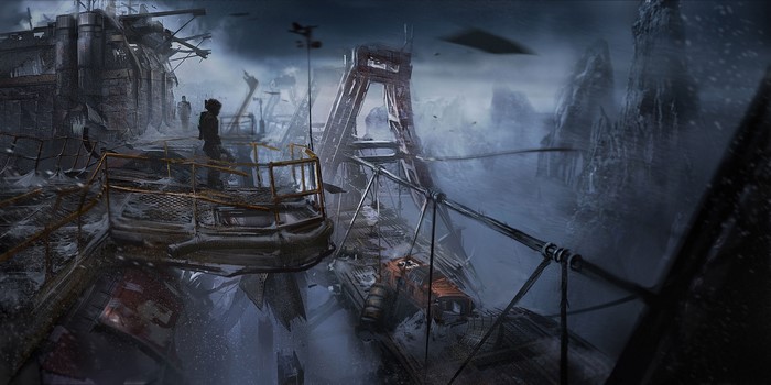 Fan art of Dead Space 3 with a desolate landscape