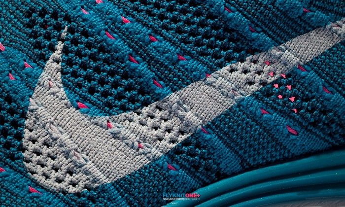 Close-up of a Nike athletic shoe with a swoosh logo