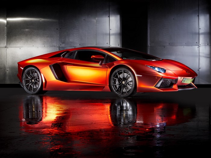 Orange 2013 Lamborghini Aventador LP700-4