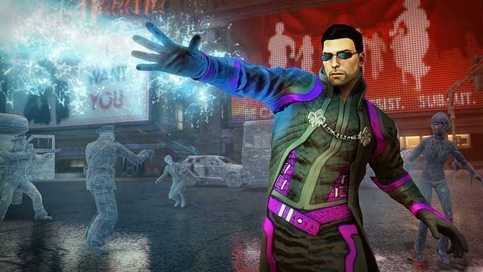 Man using ice magic in Saints Row