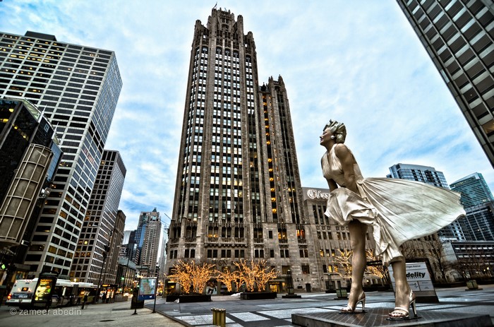 Marilyn Monroe statue in Chicago
