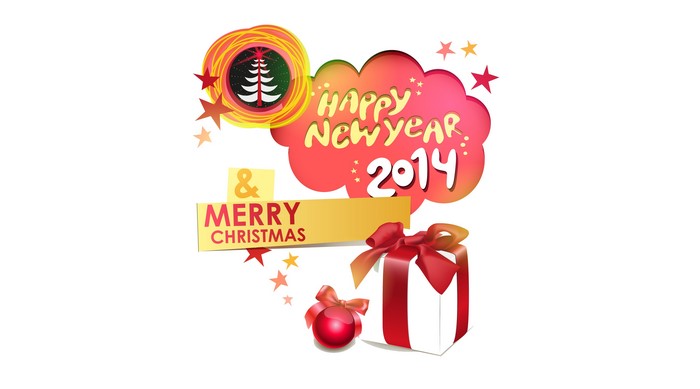 Happy New Year 2014 Merry Christmas Gift
