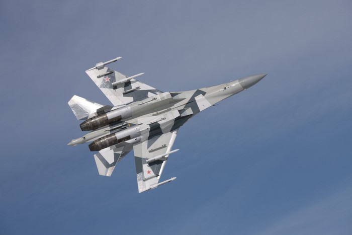 Sukhoi Su-35 fighter jet in flight