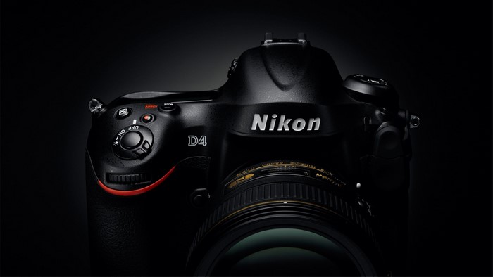 Nikon D4 DSLR camera closeup