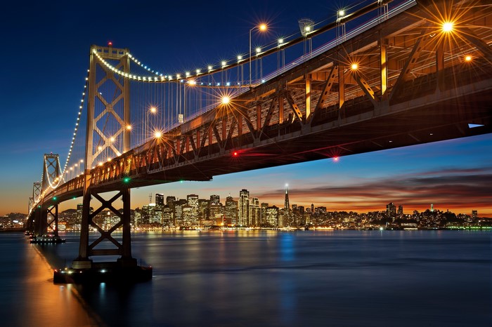 San Francisco Bay Bridge at Night