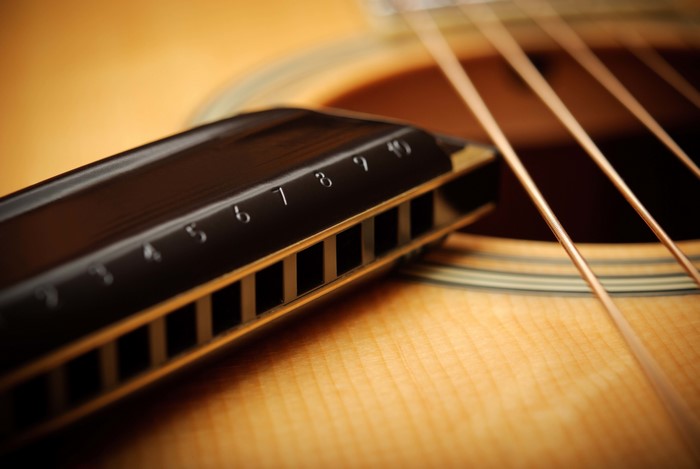 Harmonica on a Guitar