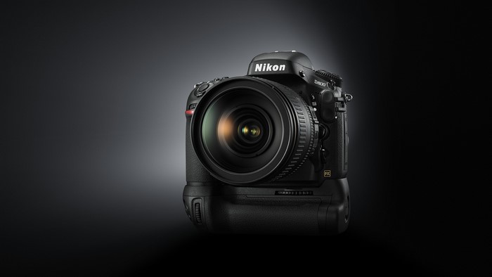 Nikon D800 camera with lens