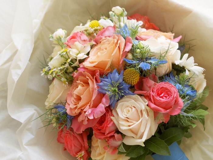 Bouquet of Roses and Other Flowers