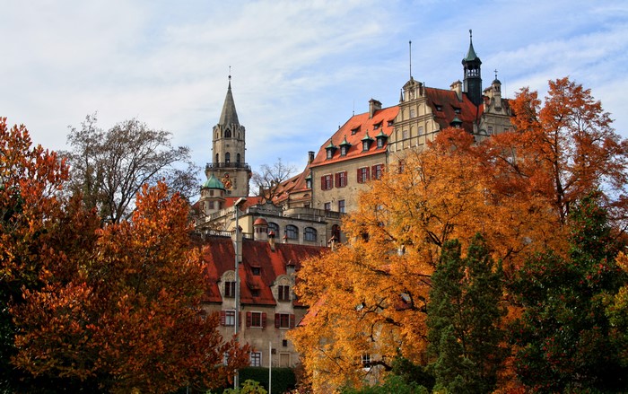 Castle Sigmaringen in Germany during Autumn