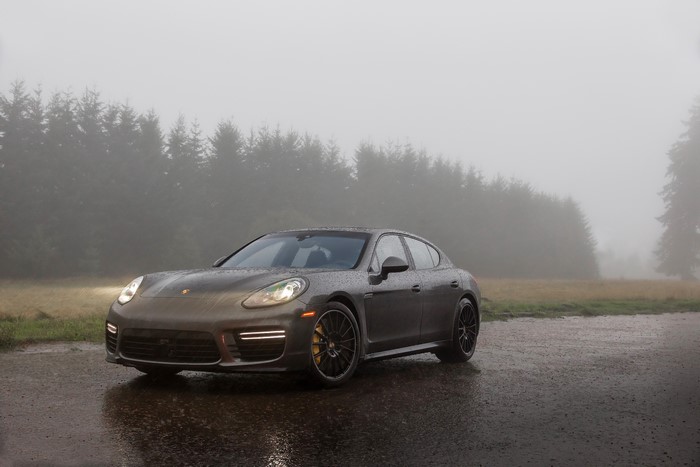 2014 Porsche Panamera GTS in the rain
