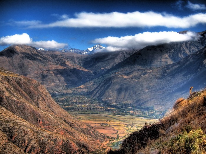 Valley and Mountains in Cuzco, Peru
