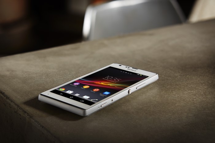 Sony Xperia Smartphone on a textured surface