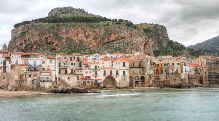Coastal town of Cefalù, Sicily, Italy