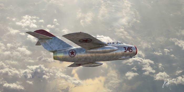4K MIG-15 Fighter Airplane Flight