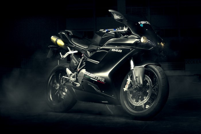 Black Ducati 848 Corse motorcycle