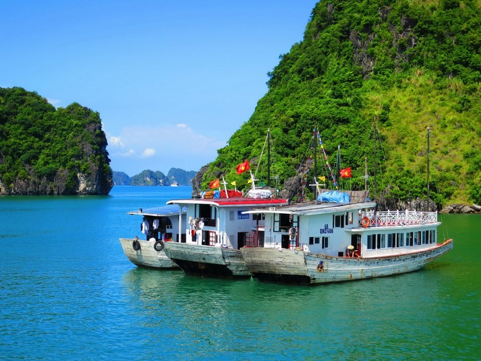 Boats in Halong Bay, Vietnam