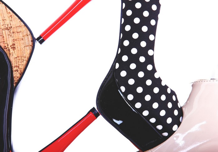 Close-up of high-heeled shoes