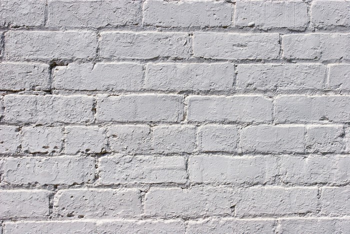 White painted brick wall texture