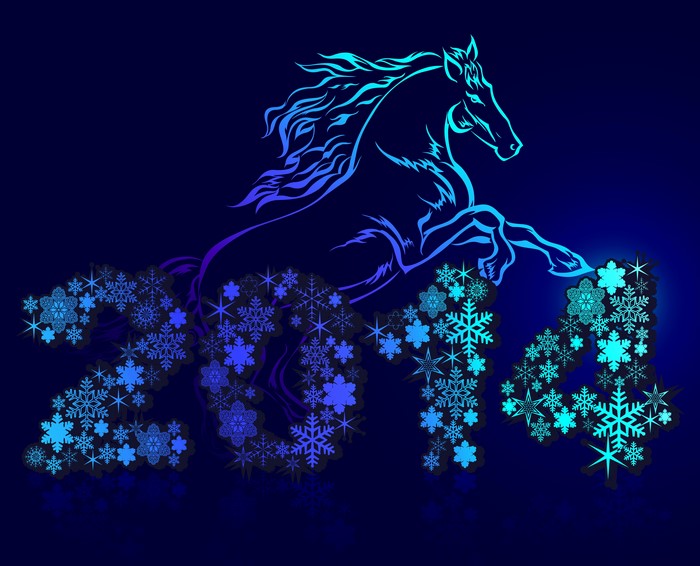 2014 New Year Horse Snowflakes