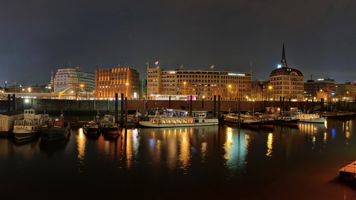 Hamburg Marinas at Night