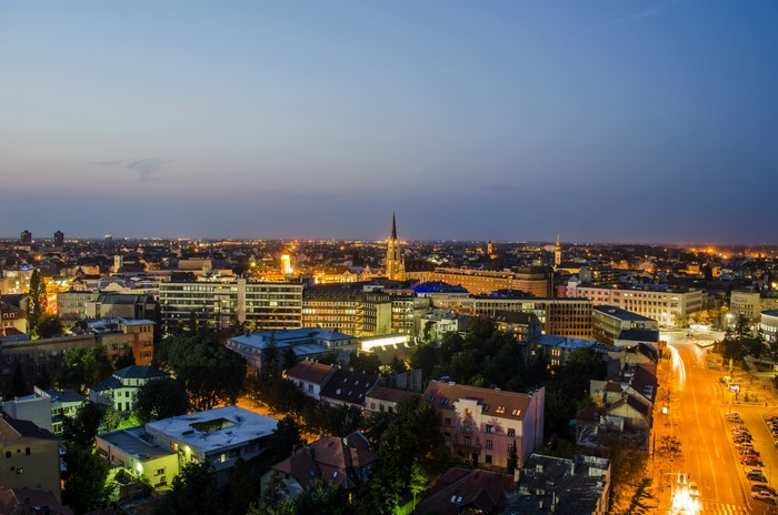 Novi Sad, Serbia at Dusk