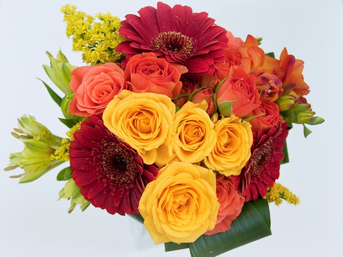 Bouquet of Roses and Gerberas