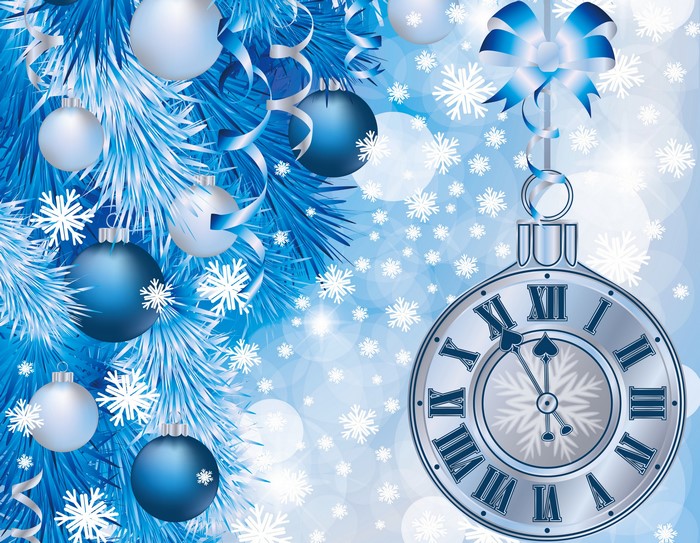 4K Christmas Clock and Ornaments