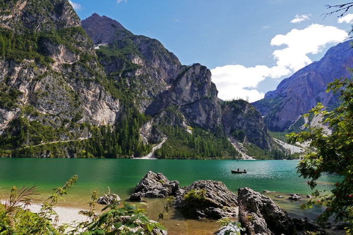 Lake Braies in the Italian Dolomites