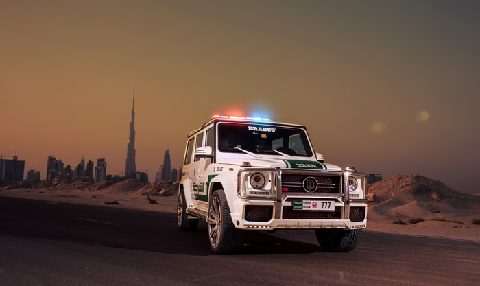 4K Brabus B63S-700 G63 AMG Police Car in Dubai