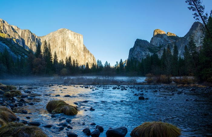 Yosemite National Park River and Mountains