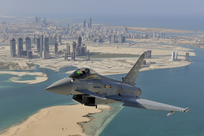 4K Eurofighter Typhoon Fighter Airplane Flight