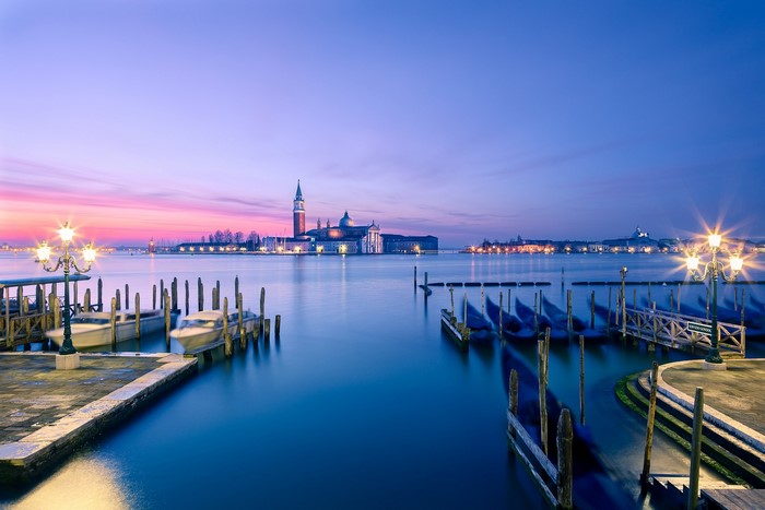 San Giorgio Maggiore Venice Italy at Dusk