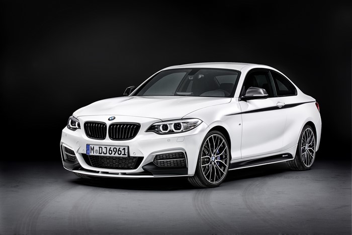 White BMW M235i Coupe